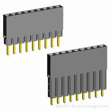 2.54mm Female Header, PC104, Elevated Press Fit or Solder Type, Single Row